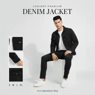Denim Jacket Black Color (UNISEX) - Image 2