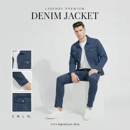 Denim Jacket Navy Blue Color (UNISEX) - Image 2