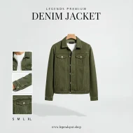 Denim Jacket Olive Green Color (UNISEX)